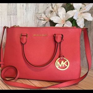 MK Coral Reef Sutton Saffiano Leather Satchel